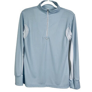 Tuff Rider Equestrian 1/4 Zip Top Women’s M Baby Blue Vented Riding Horse Girl